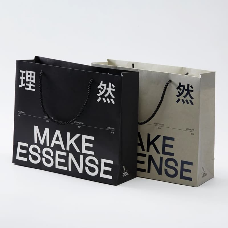 卡纸礼品袋简约手提袋节日礼品包装极彩