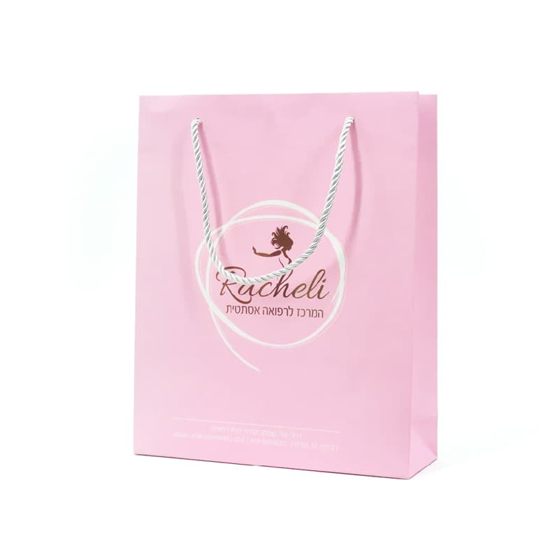 少女粉服装店袋子粉色手提袋纸袋logo高档